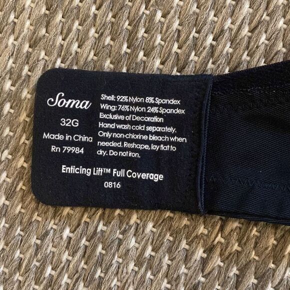 Soma Enticing Lift full coverage bra, size 32G - Picture 3 of 4